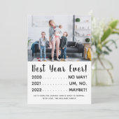 Funny Pandemic Best Year Ever Holiday Card Feestdagenkaart (Staand voorkant)