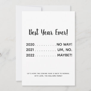 Funny Pandemic Best Year Ever Holiday Card Feestdagenkaart