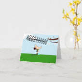 Funny Pandemic Cartoon Persoonlijke Groet Kaart (Gele Bloem)