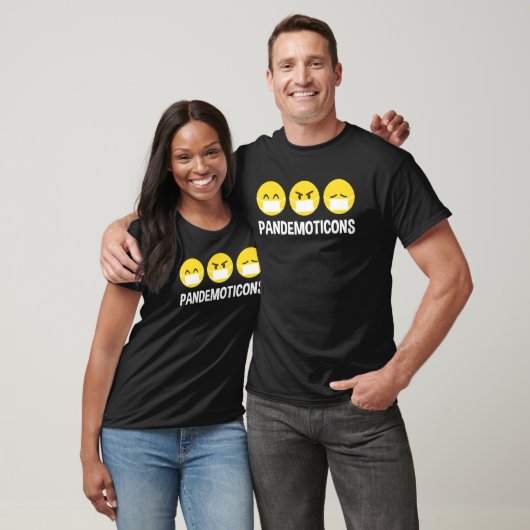 Funny Pandemic Emoticons Happy Angry Sad T-shirt (Unisex)
