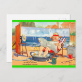 Funny  Pandemic Staycation Man Veranderde Exemplaa Briefkaart (Voorkant / Achterkant)