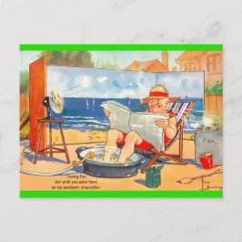Funny  Pandemic Staycation Man Veranderde Exemplaa Briefkaart