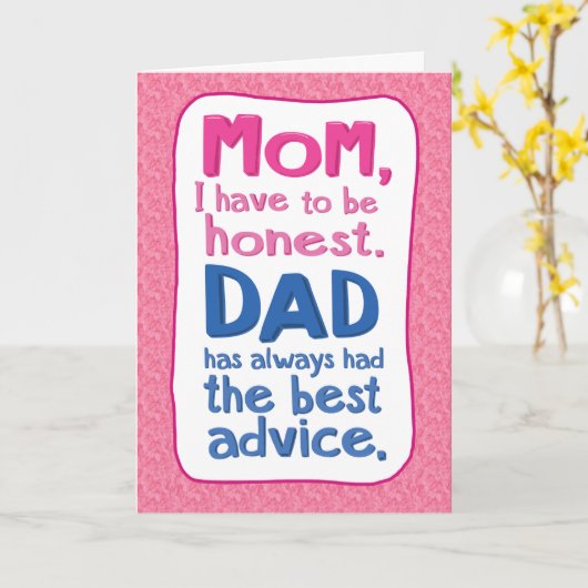 Funny Pap Advice Moederdag Card Kaart (Gele Bloem)