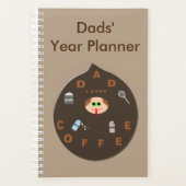 Funny Pap Monster houdt van aangepaste koffieplank Planner (Voorkant)