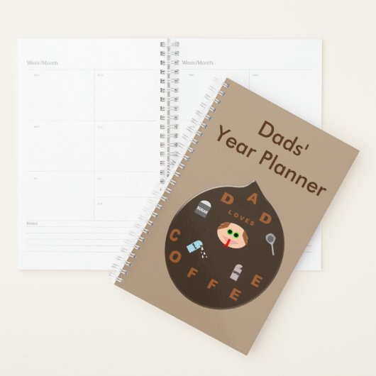 Funny Pap Monster houdt van aangepaste koffieplank Planner (Display)