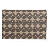 Funny Pap Monster houdt van Coffee Pillowcase Kussensloop (Achterkant)