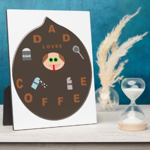 Funny Pap Monster houdt van Coffee Plaque Fotoplaat