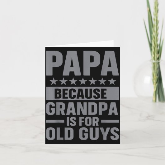 Funny Papa Art For Grandpa From Grandkids Father's Kaart (Voorkant)