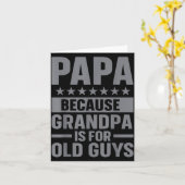Funny Papa Art For Grandpa From Grandkids Father's Kaart (Gele Bloem)