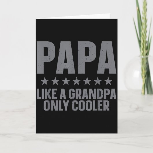 Funny Papa Art For Grandpa From Grandkids Father's Kaart (Voorkant)