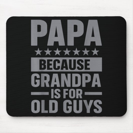 Funny Papa Art For Grandpa From Grandkids Father's Muismat (Voorkant)