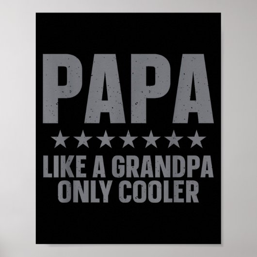 Funny Papa Art For Grandpa From Grandkids Father's Poster (Voorkant)