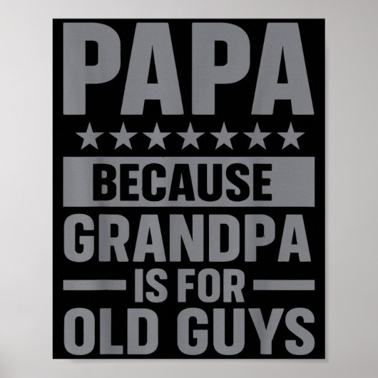 Funny Papa Art For Grandpa From Grandkids Father's Poster (Voorkant)