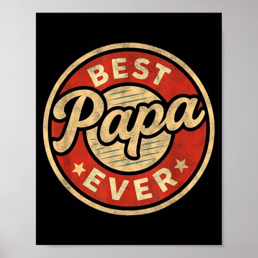 Funny Papa Art For Grandpa From Grandkids Father's Poster (Voorkant)