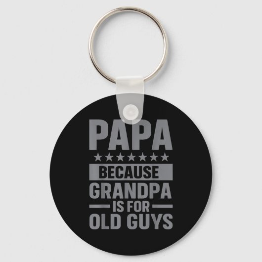 Funny Papa Art For Grandpa From Grandkids Father's Sleutelhanger (Voorkant)