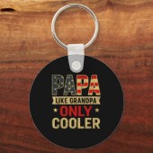 Funny Papa Art For Grandpa From Grandkids Father's Sleutelhanger (Voorkant)