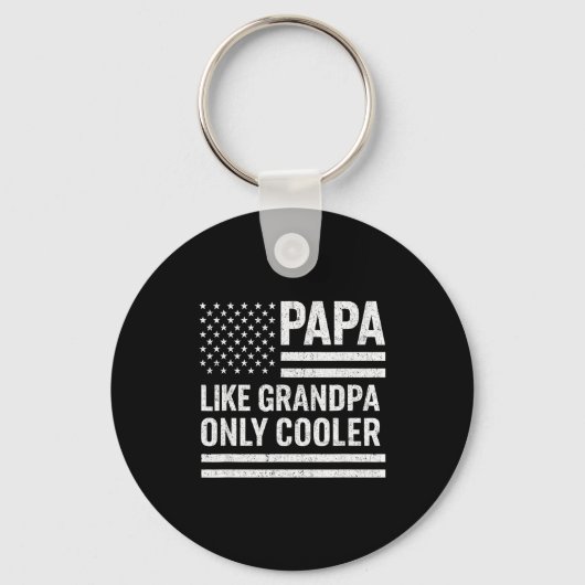 Funny Papa Art For Grandpa From Grandkids Father's Sleutelhanger (Voorkant)
