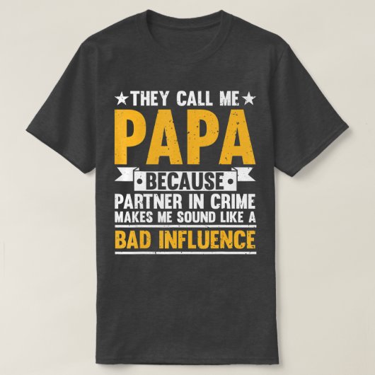 Funny Papa Art voor grootvader Papi Pa T-shirt (Design voorkant)