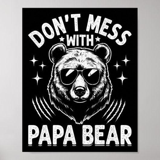 Funny Papa Beer Don&#; t Mess With Papa Beer Funny Poster (Voorkant)
