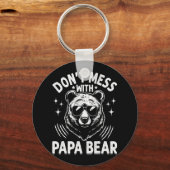Funny Papa Beer Don&#; t Mess With Papa Beer Funny Sleutelhanger (Voorkant)