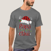 Funny Papa Claus Kerstroodgepiste pyjama Santa T-shirt (Voorkant)