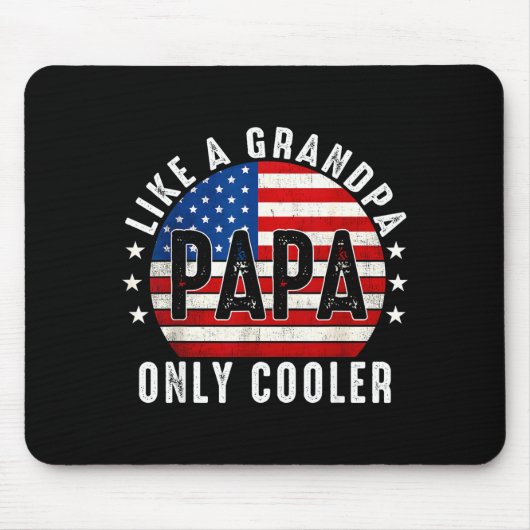 Funny Papa Like A Grandpa Only Cooler From Grandki Muismat (Voorkant)