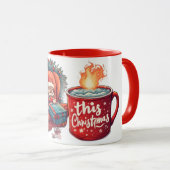 funny papa noel christmas, Holiday Drinking Mok (Voorkant rechts)