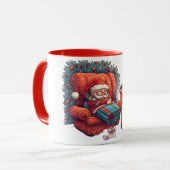 funny papa noel christmas, Holiday Drinking Mok (Voorkant links)