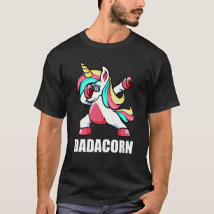 Funny Papa Unicorn Dadacorn T-shirt Mannen Pap Dab