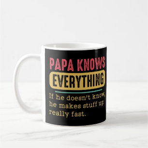 Funny Papa weet alles Koffiemok
