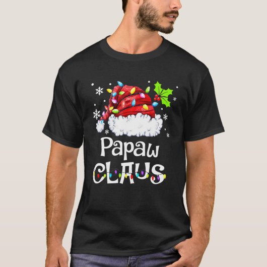 Funny Papaw Claus kerstpyjama Santa T-shirt (Voorkant)