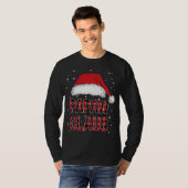 Funny Papaw Claus Red Pset met kerstmis T-shirt (Voorkant volledig)