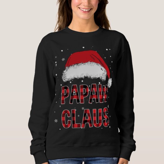 Funny Papaw Claus Red Pset met kerstmis Trui (Voorkant)