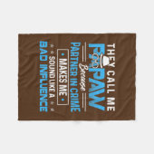 Funny Papaw Gifts's Papa Partner in Criminaliteit Fleece Deken (Voorkant (Horizontaal))