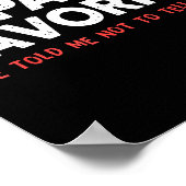 Funny Papaw's Favorite Granhild I'm Papaw's Favori Poster (Hoek)