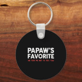Funny Papaw's Favorite Granhild I'm Papaw's Favori Sleutelhanger (Voorkant)
