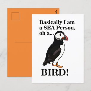 Funny papegaaiduiker zeevogel natuur briefkaart