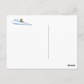 Funny Paper Airplane Pilot Briefkaart (Achterkant)