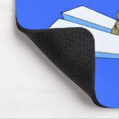 Funny Paper Airplane Pilot Muismat (Hoek)