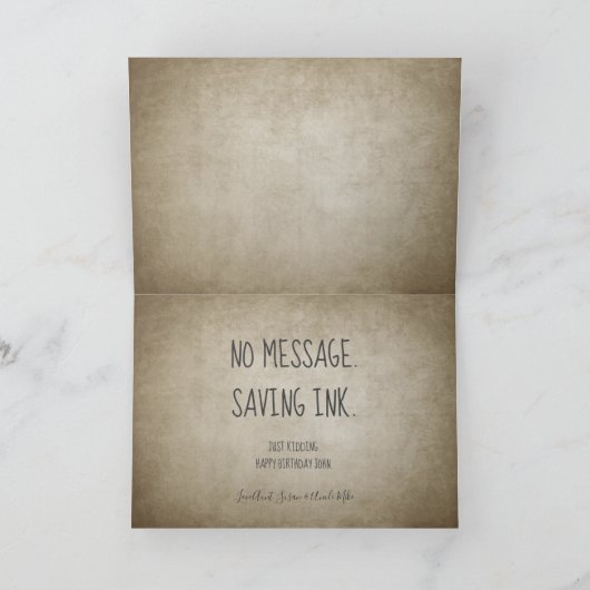 Funny  Paper Generic Birthday Kaart (Binnen)