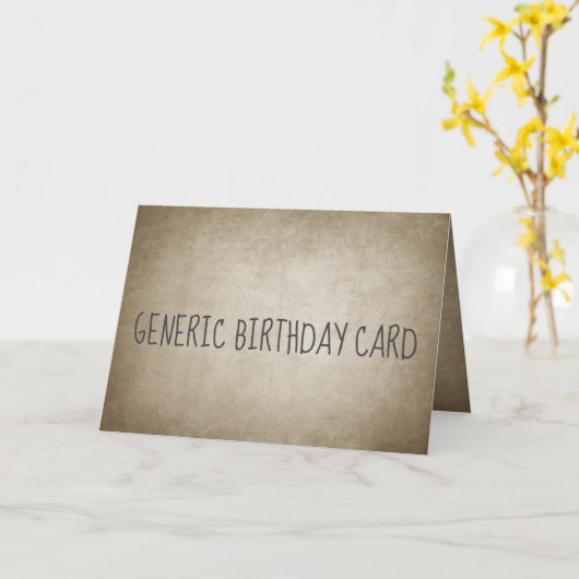 Funny  Paper Generic Birthday Kaart (Gele Bloem)