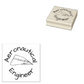 Funny Paper Plane Aeronautical Engineer Rubberstempel (Gestempeld)