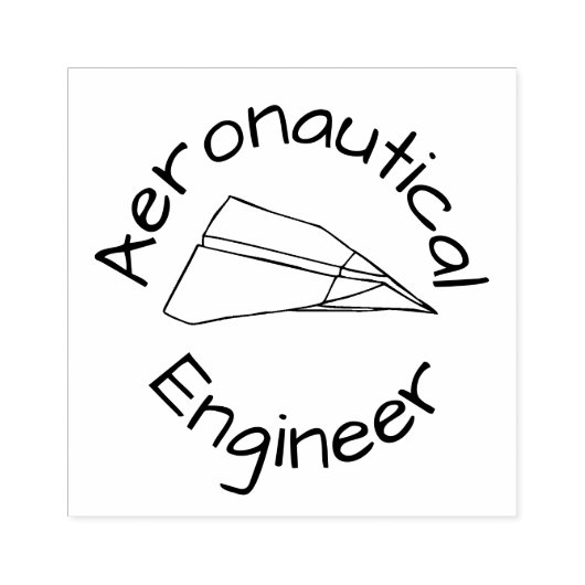 Funny Paper Plane Aeronautical Engineer Rubberstempel (Afrduk)