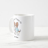 Funny Papillon Dog Business Suit Coffee  Koffiemok (Voorkant links)