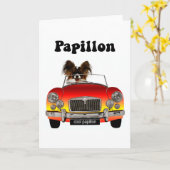 Funny Papillon Kaart (Gele Bloem)