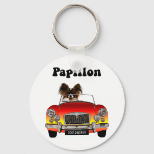 Funny Papillon Sleutelhanger