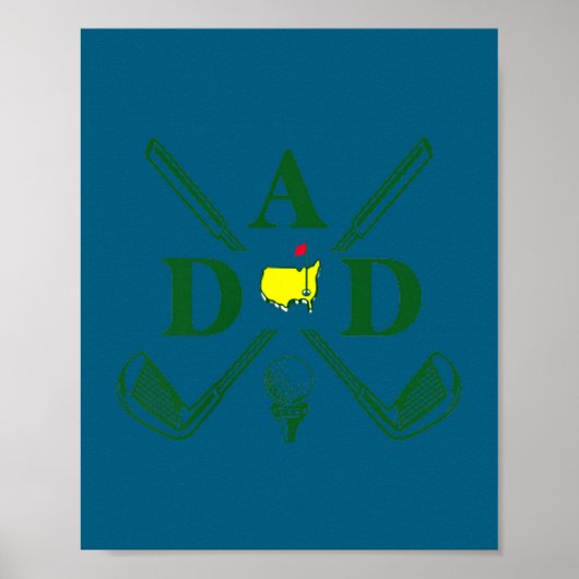 Funny Par Dad Golf Matching Golfing Quote Party Ck Poster (Voorkant)
