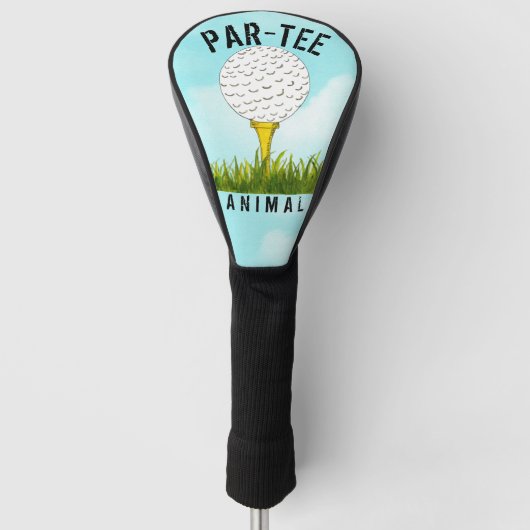Funny Par-T-shirt Animal Golfheadcover (Voorkant)