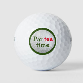 Funny Par T-shirt Time Golfballen