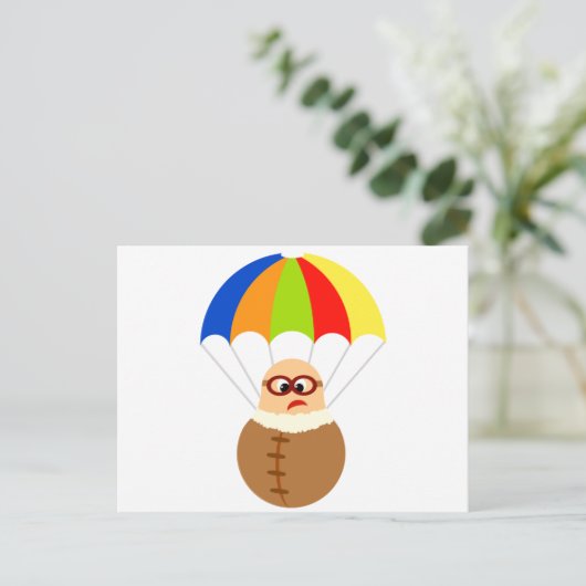 Funny Parachute Briefkaart (Staand voorkant)